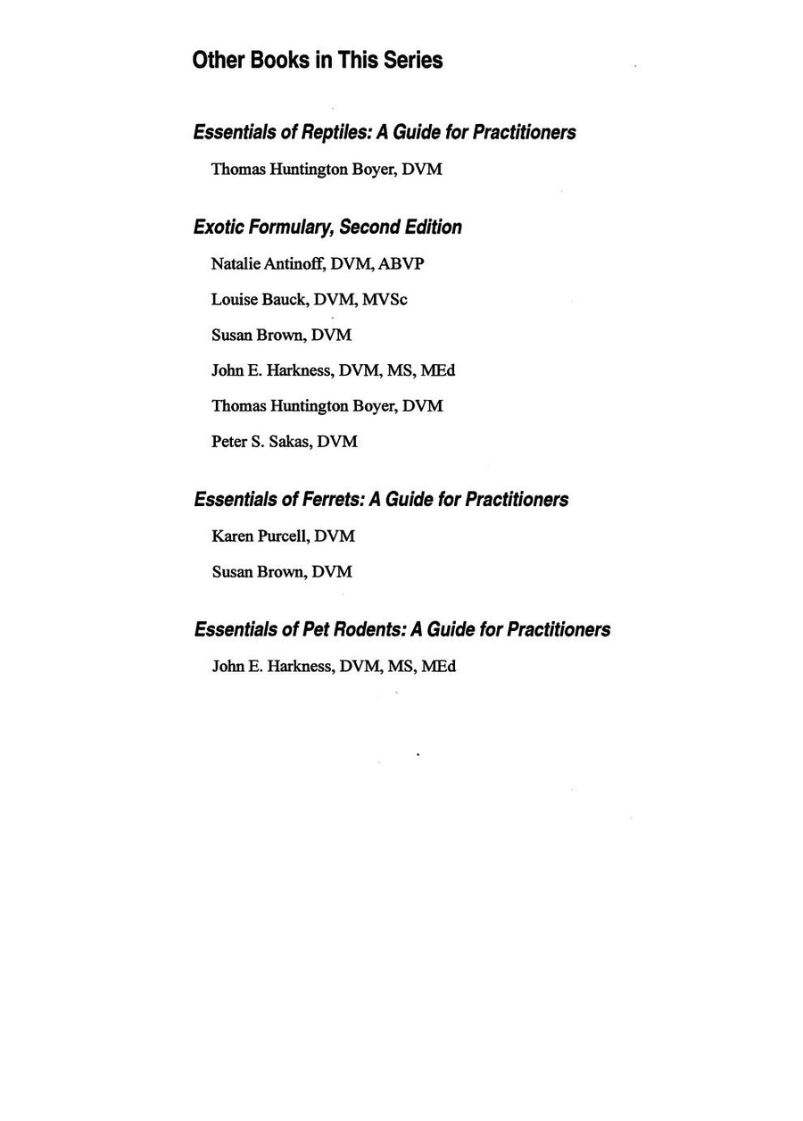 Preview page of Essentials of Avian Medicine: A Guide for Practitioners 2nd Edition