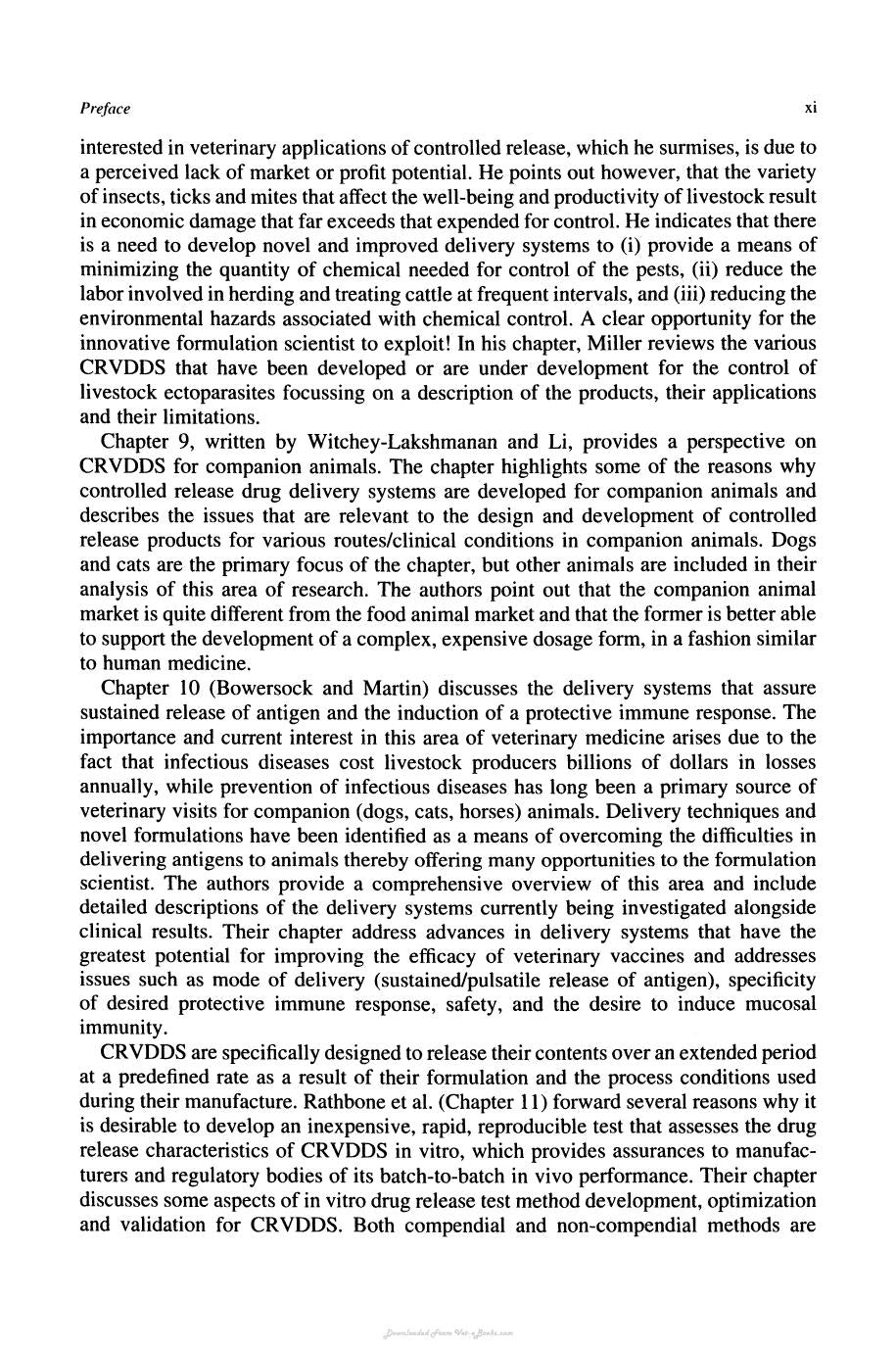 Controlled Release Veterinary Drug Delivery Biological And Pharmaceutical Considerations