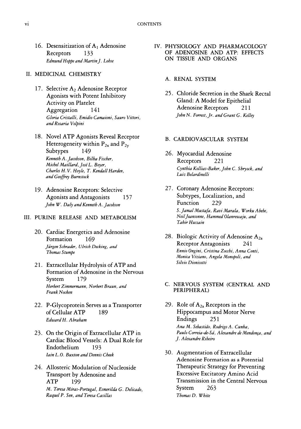 Adenosine and Adenine Nucleotides from Molecular Biology to Integrative Physiology