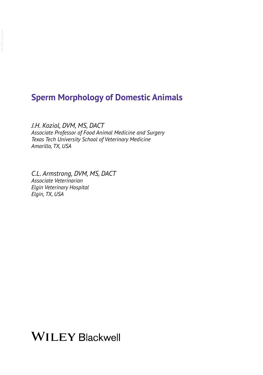 Sperm Morphology Of Domestic Animals
