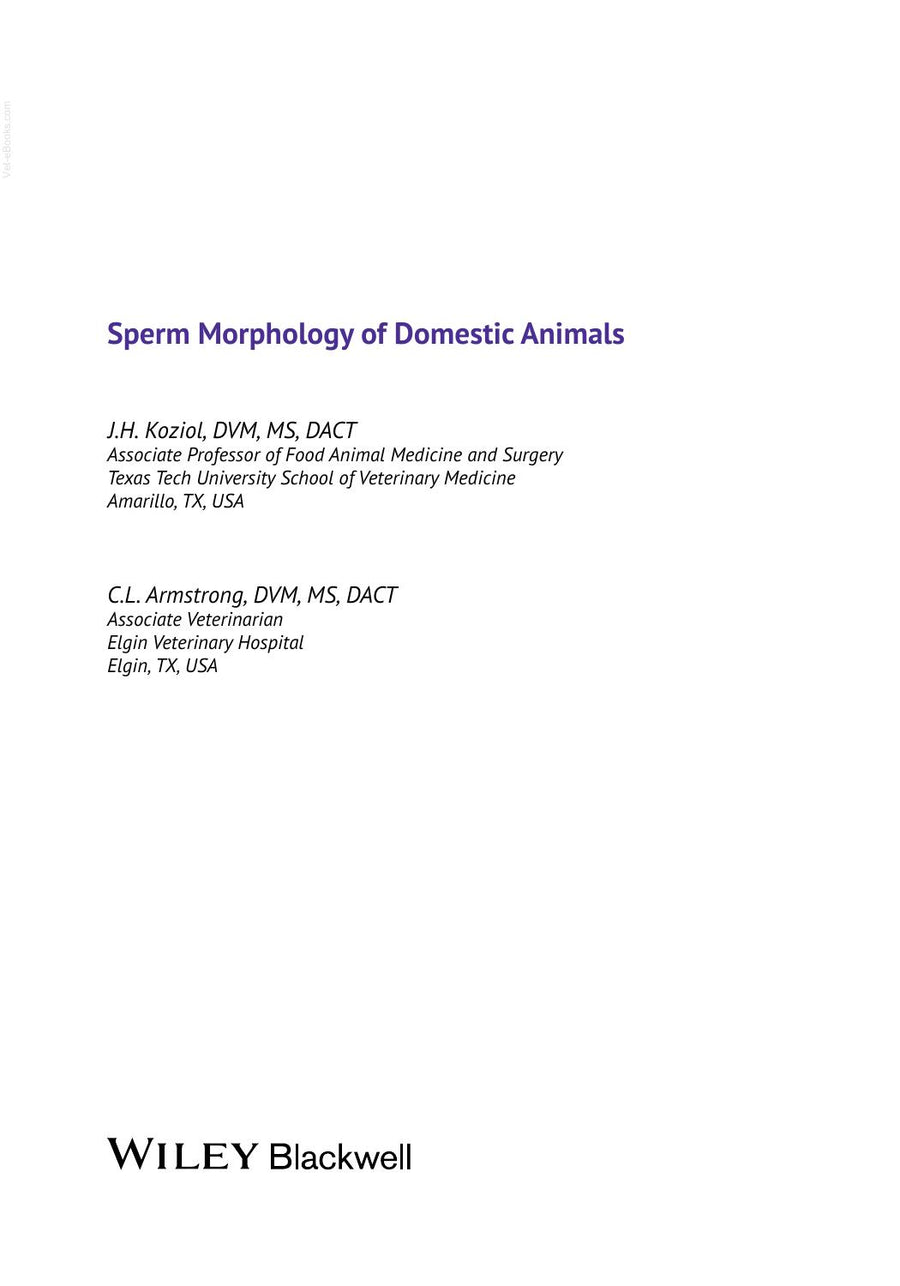 Preview page of Sperm Morphology of Domestic Animals
