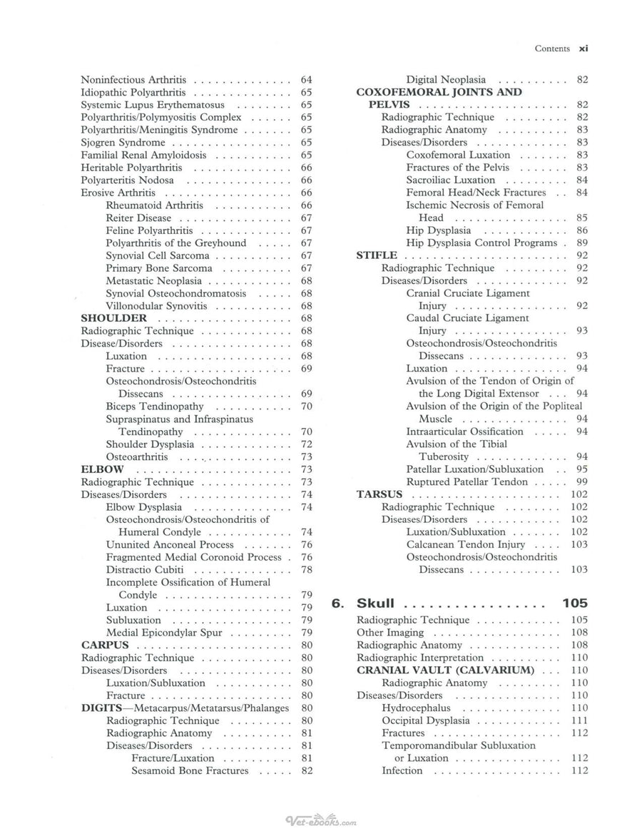 Preview page of Radiographic Interpretation for the Small Animal Clinician 2nd Edition