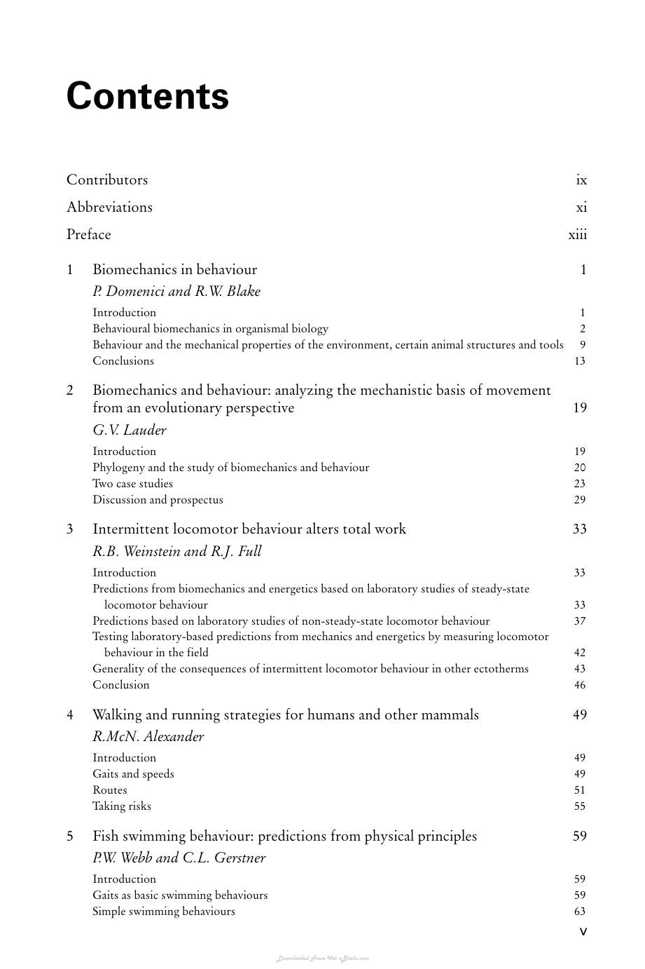 Biomechanics In Animal Behaviour