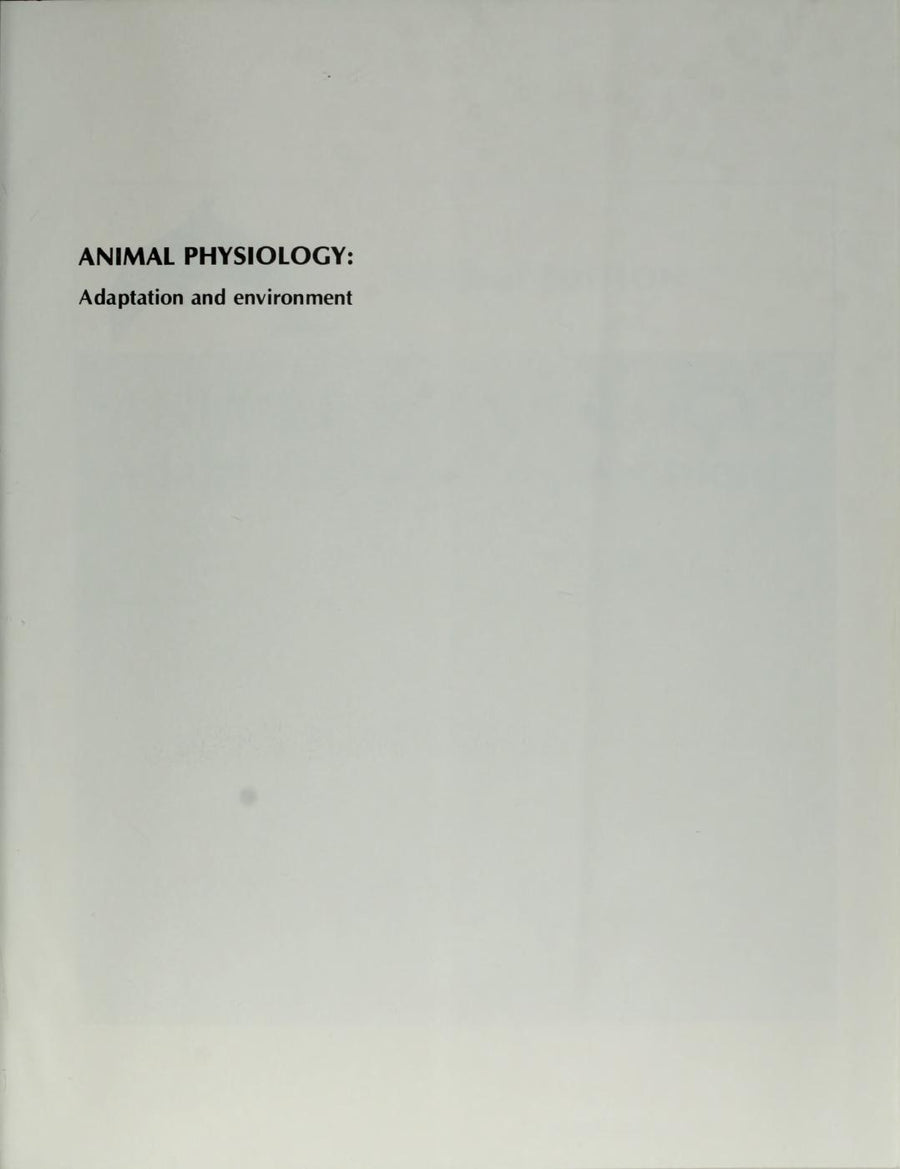 Preview page of Animal Physiology: Adaptation and Environment 2nd Edition