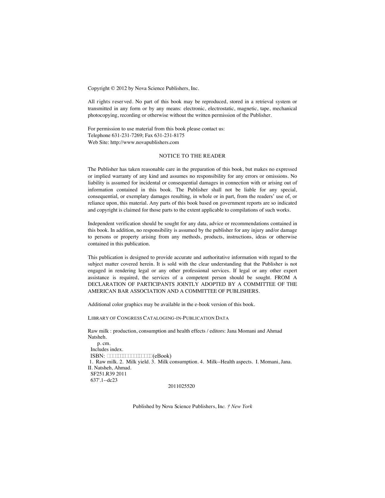 Raw Milk Production Consumption And Health Effects