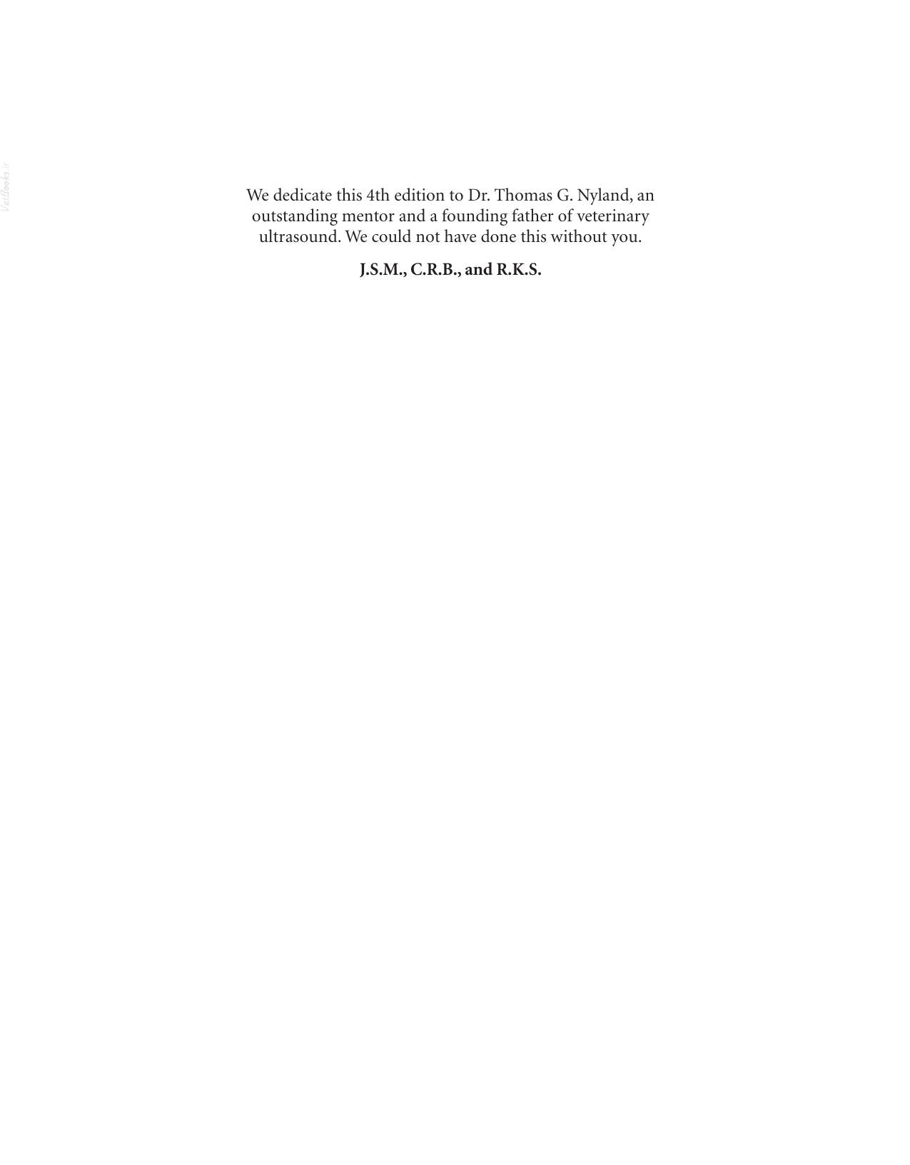 Small Animal Diagnostic Ultrasound 4Th Edition
