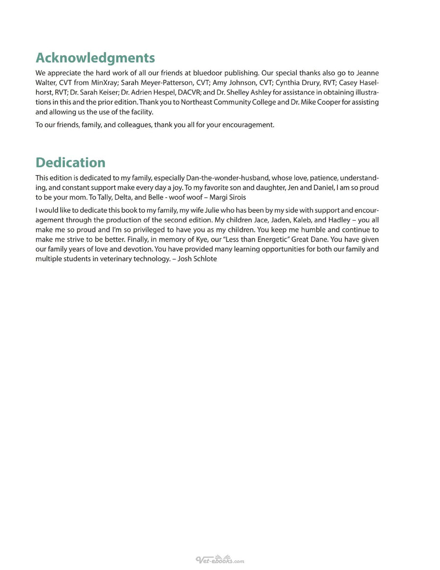 Preview page of Diagnostic Imaging for Veterinary Technicians 2nd Edition