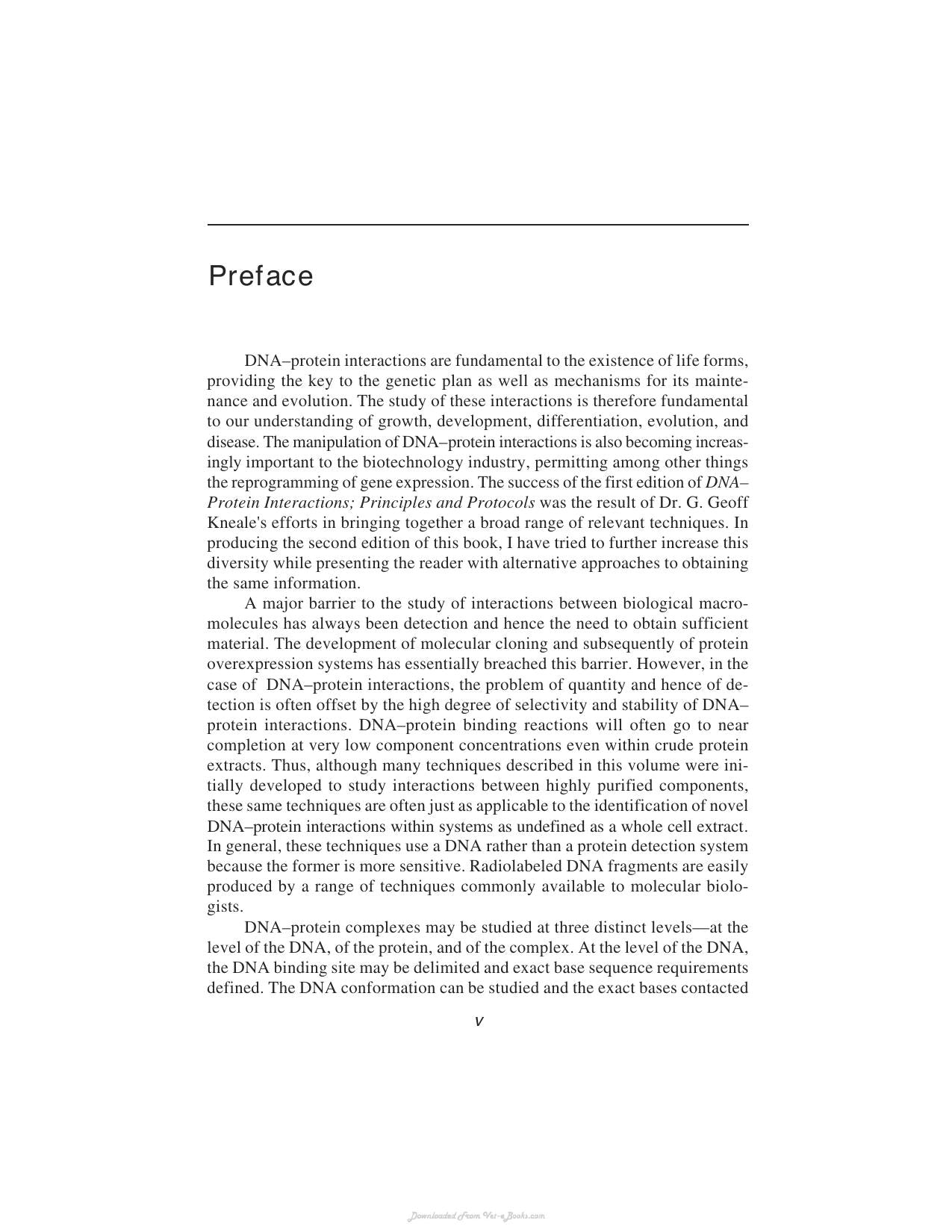 Dnaprotein Interactions Principles And Protocols 2nd Edition
