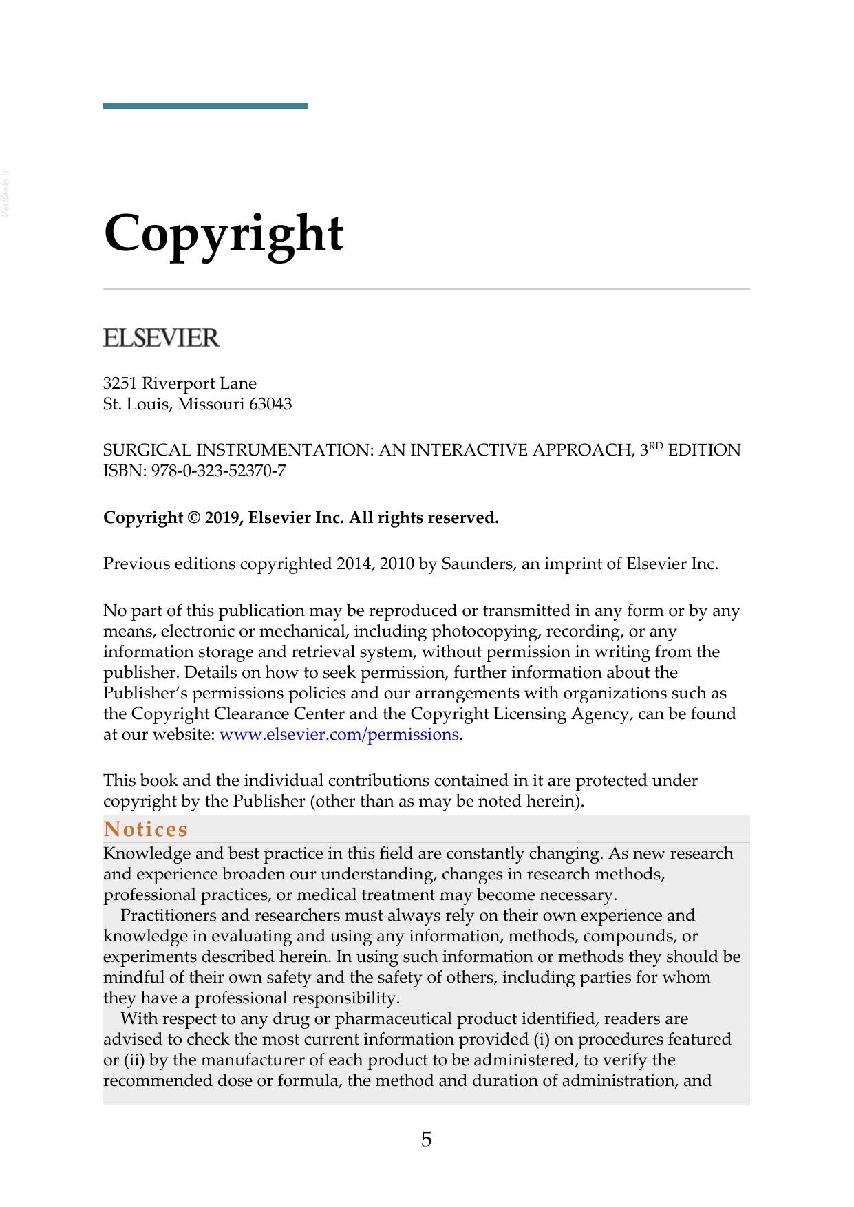 Surgical Instrumentation An Interactive Approach 3Rd Edition