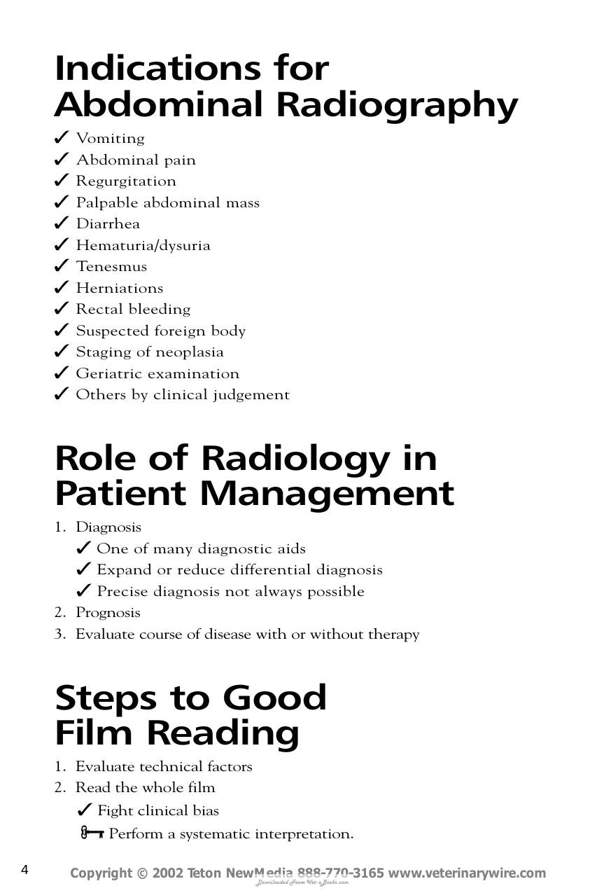 Abdominal Radiology for the Small Animal Practitioner