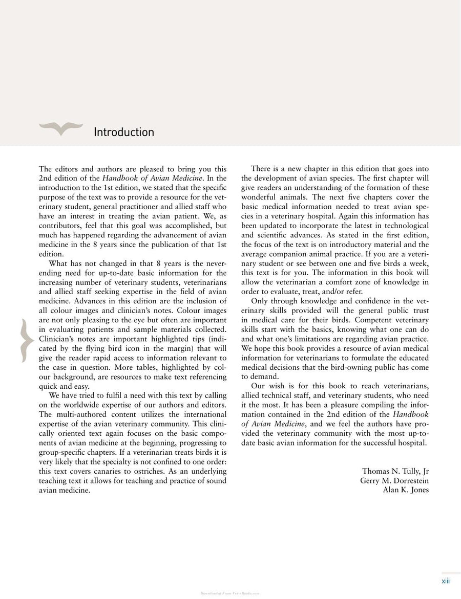 Preview page of Handbook of Avian Medicine 2nd Edition