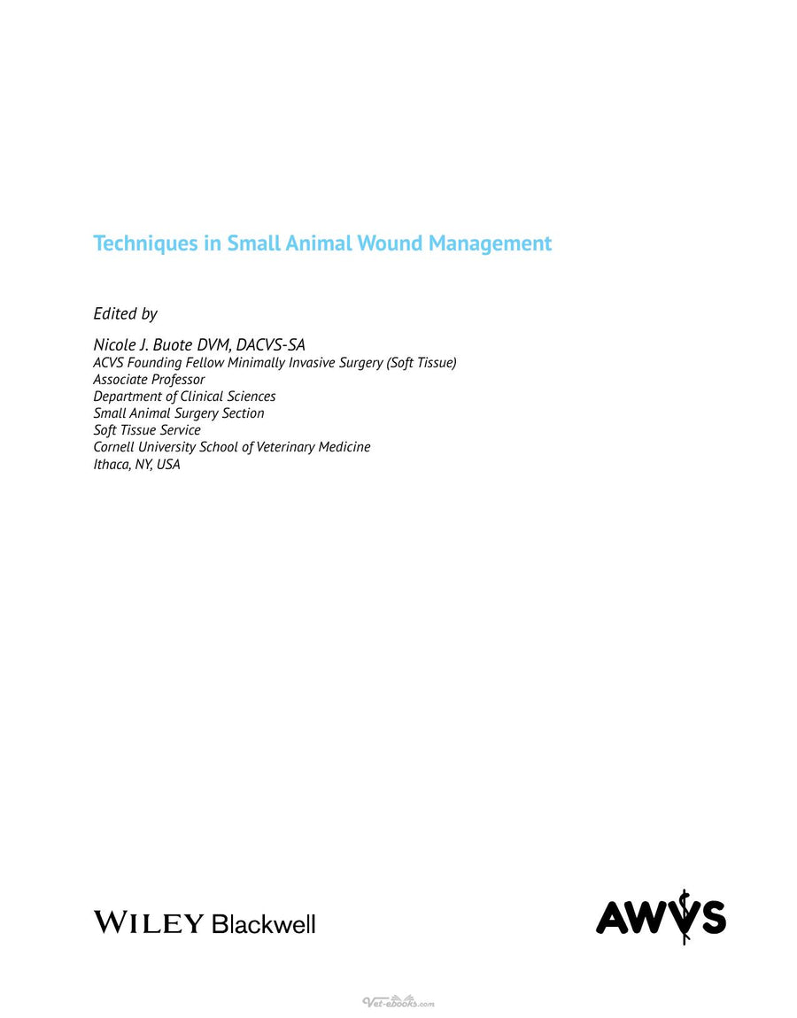 Preview page of Techniques in Small Animal Wound Management