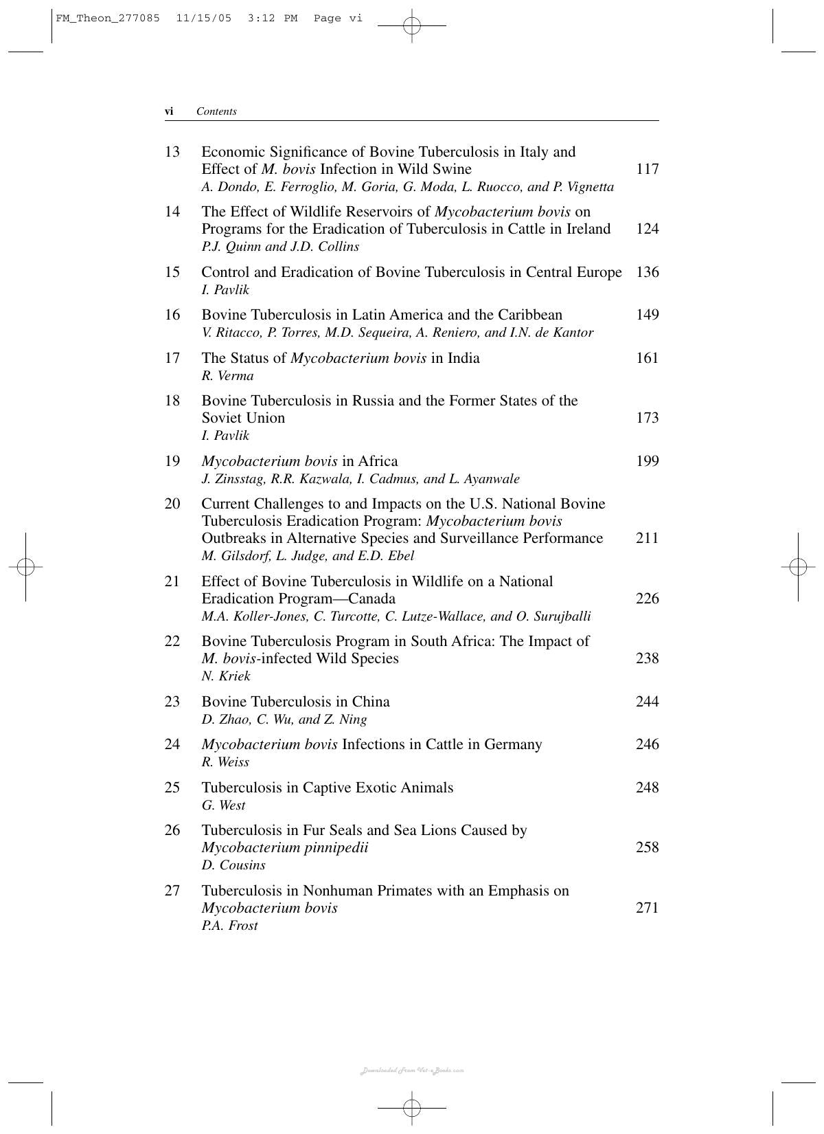 Mycobacterium Bovis Infection In Animals And Humans 2Nd Edition