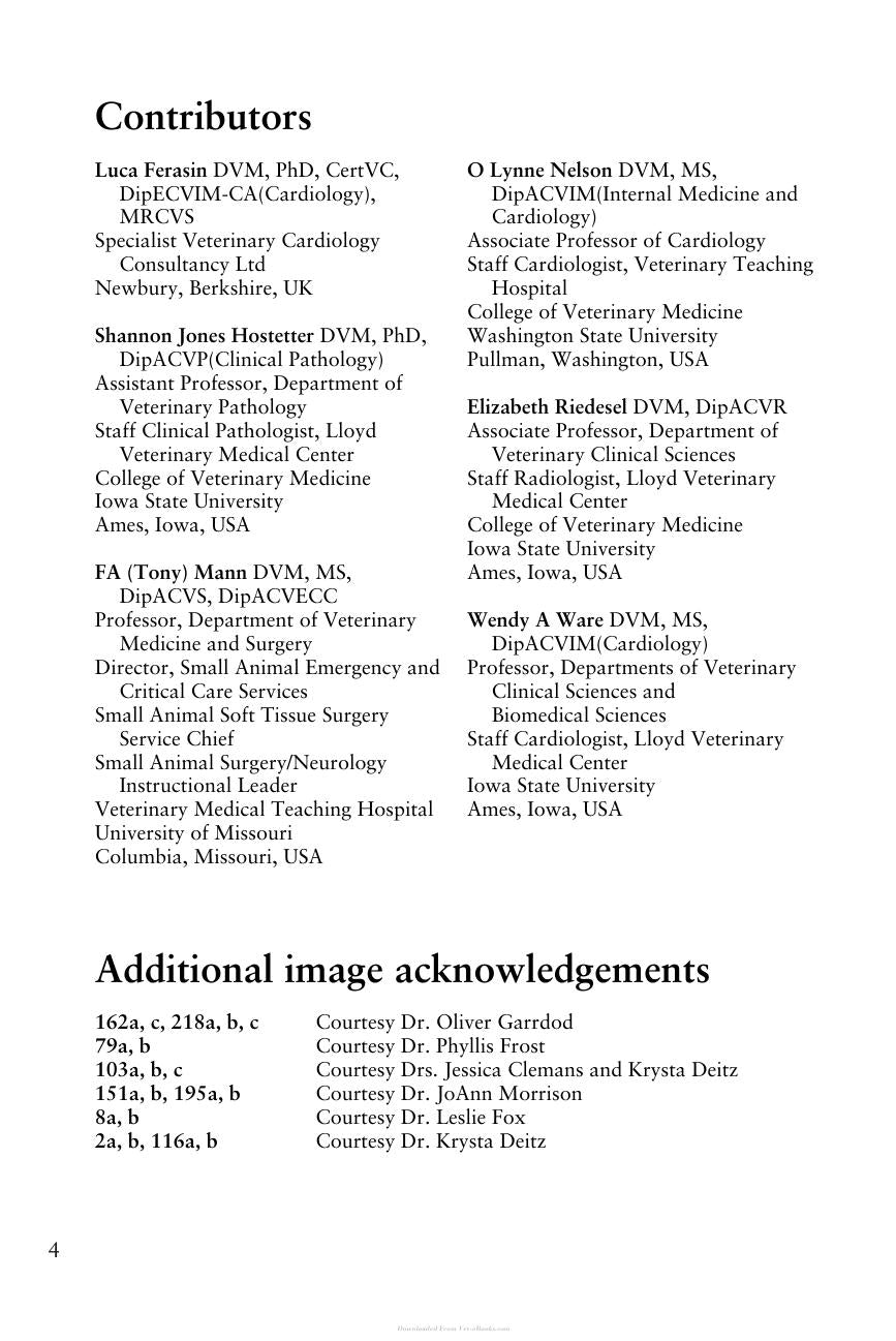 Small Animal Cardiopulmonary Medicine Self Assessment Color Review