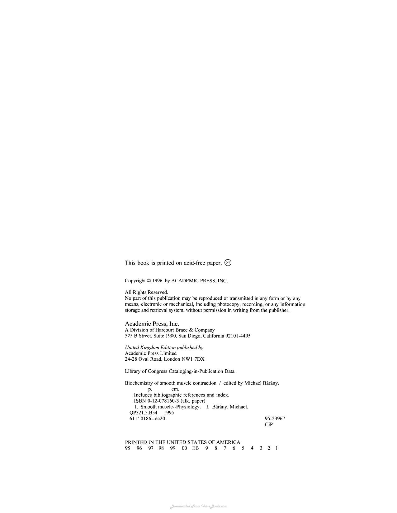 Biochemistry Of Smooth Muscle Contraction