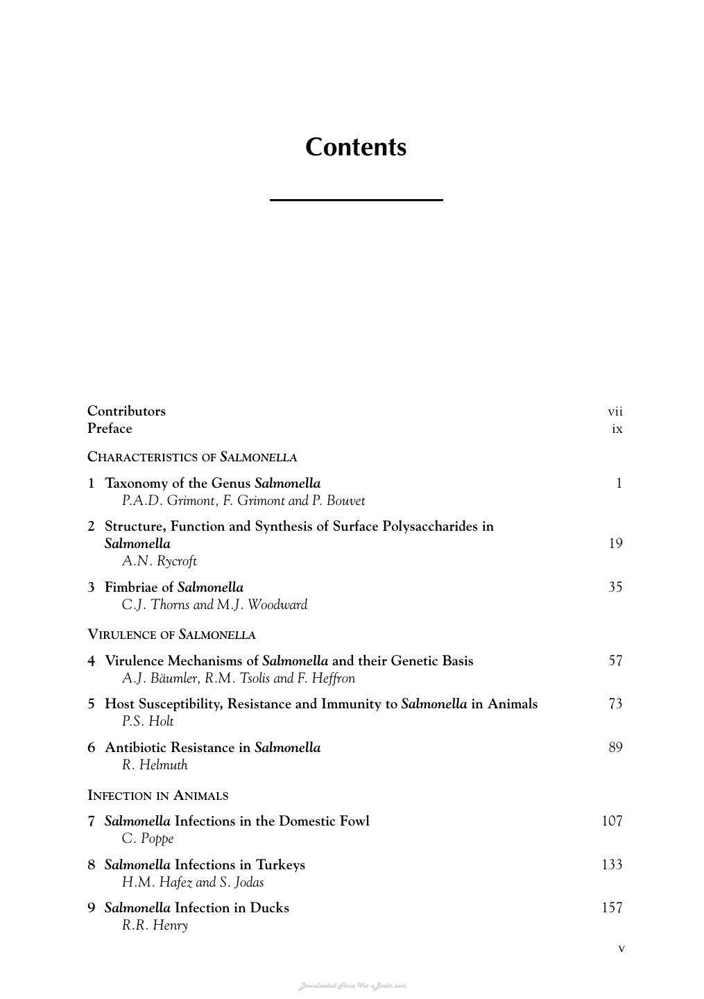 Salmonella In Domestic Animals