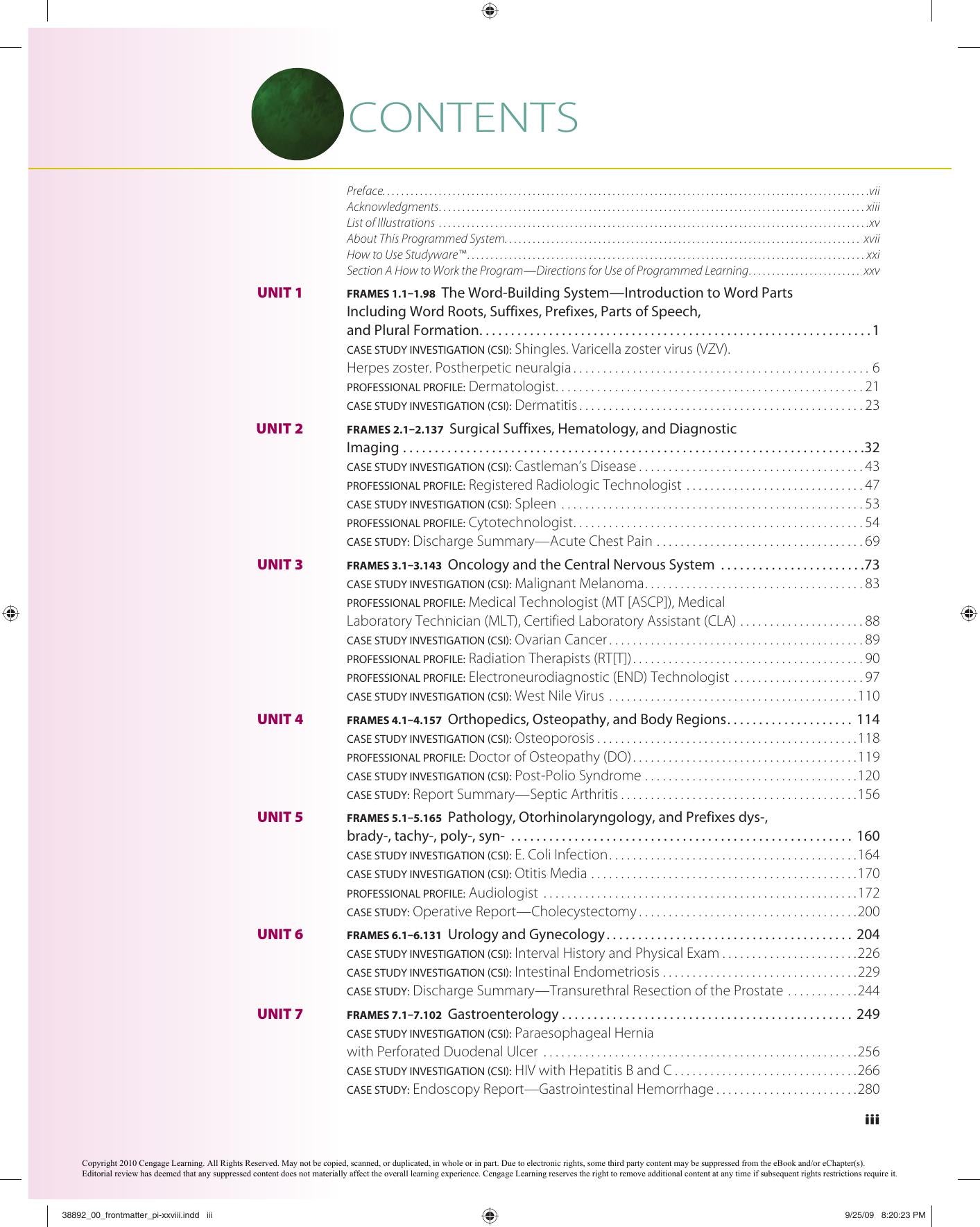 Medical Terminology A Programmed Systems Approach 10Th Edition