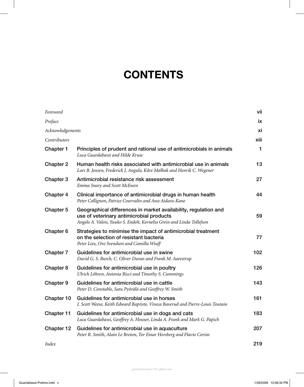 Guide To Antimicrobial Use In Animals