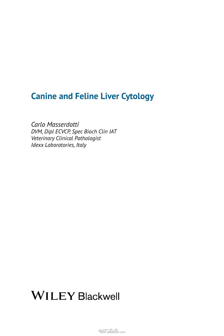 Canine And Feline Liver Cytology