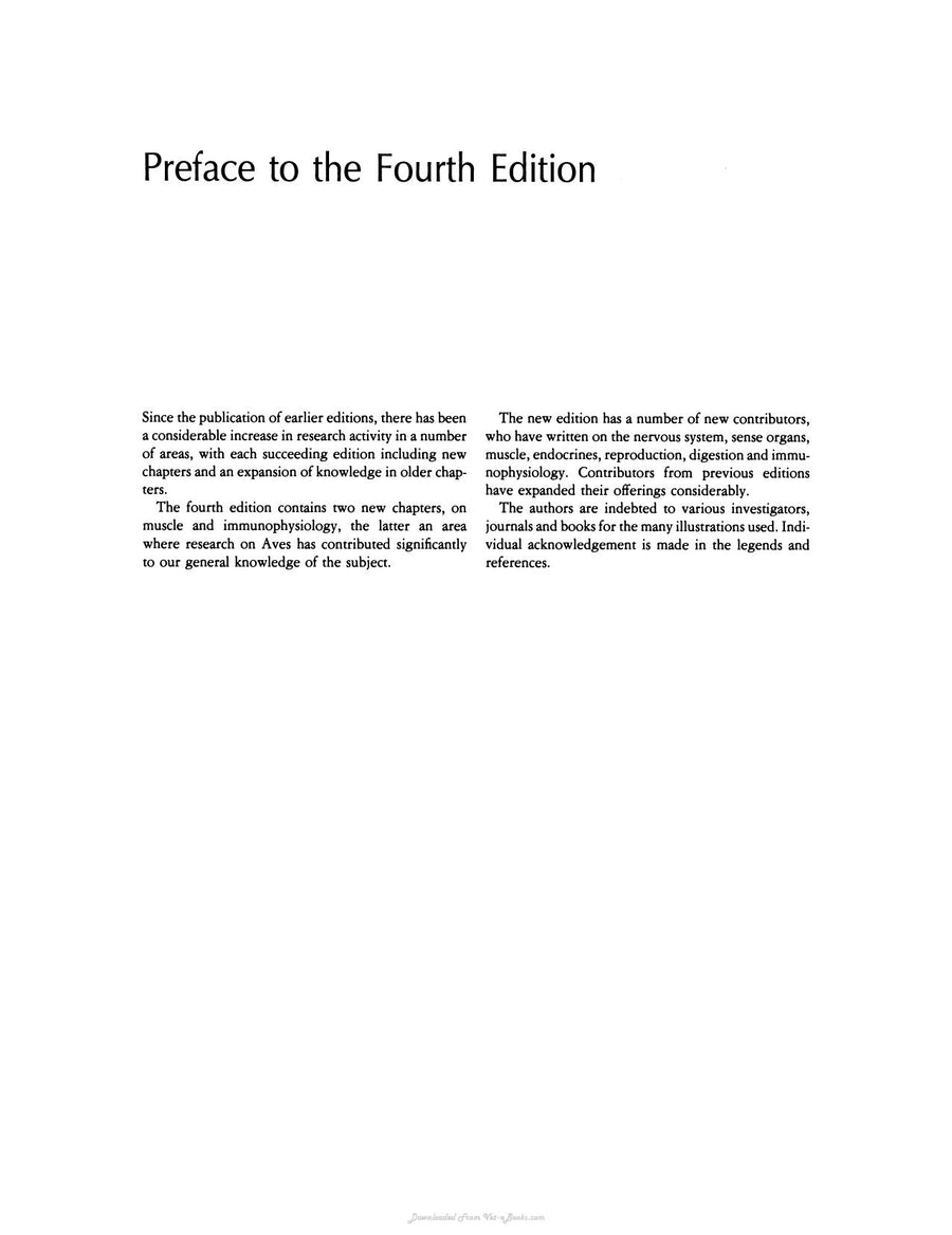 Preview page of Avian Physiology 4th Edition