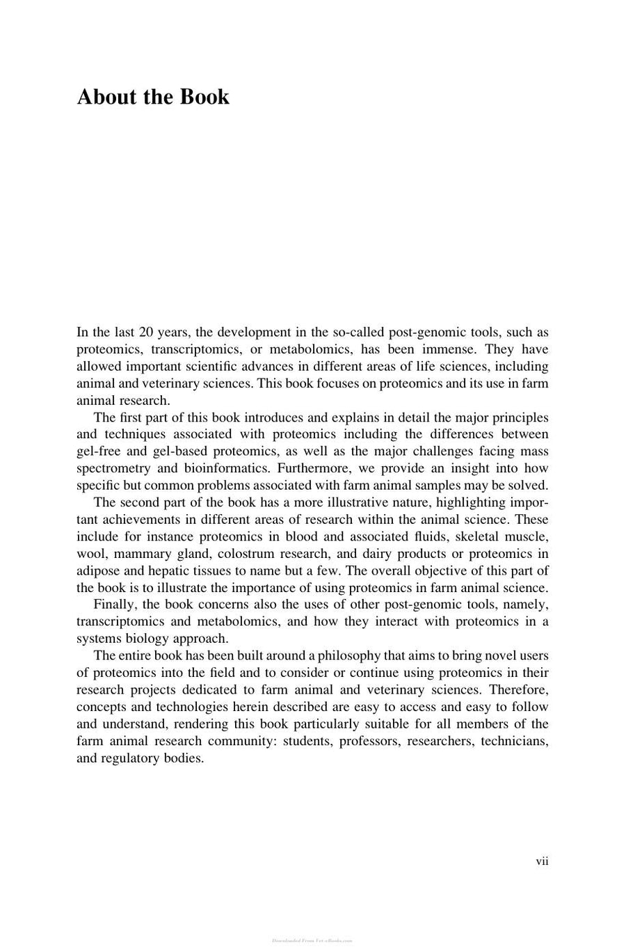 Preview page of Proteomics in Domestic Animals from Farm to Systems Biology