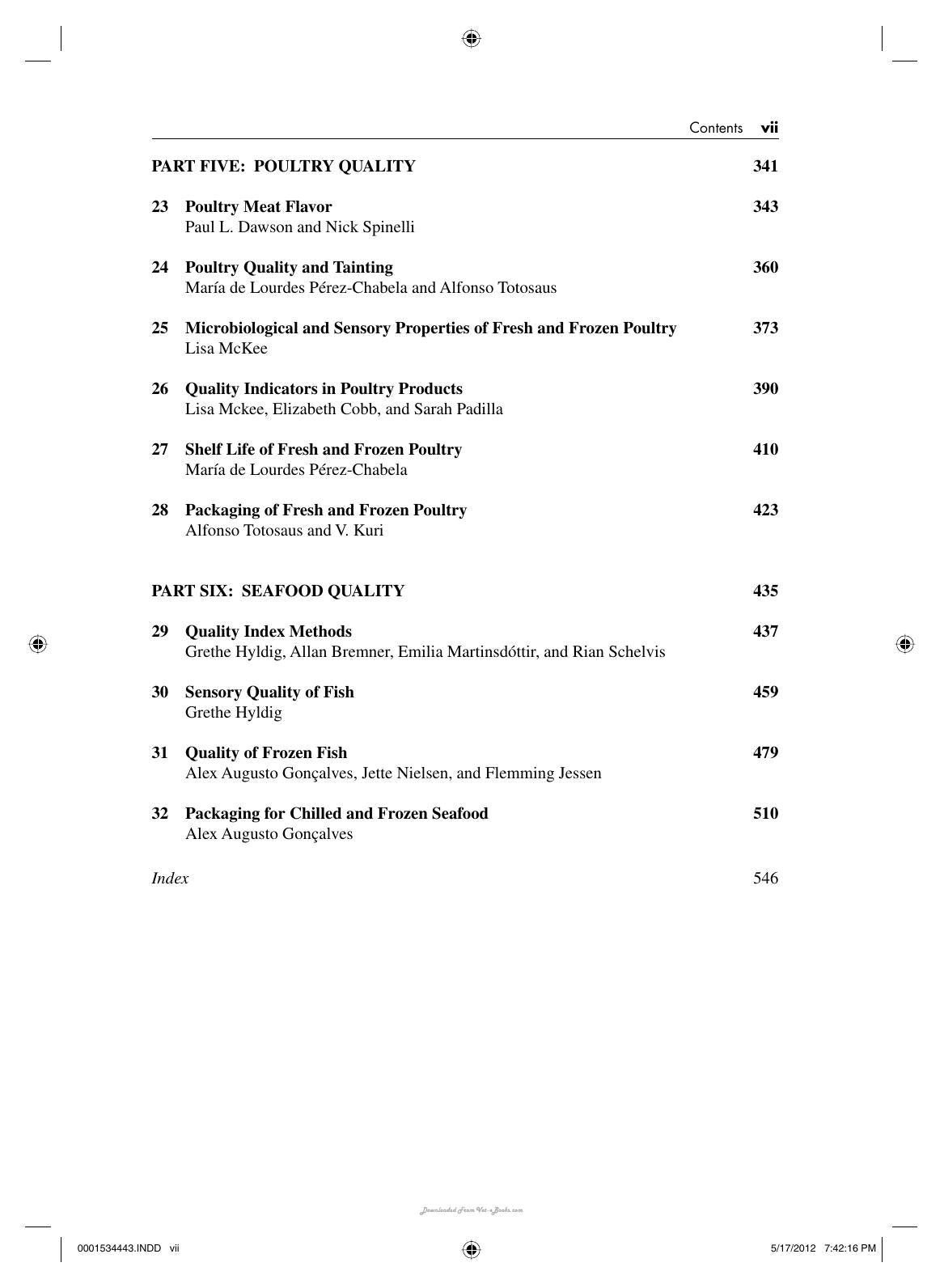Handbook Of Meat Poultry And Seafood Quality 2Nd Edition