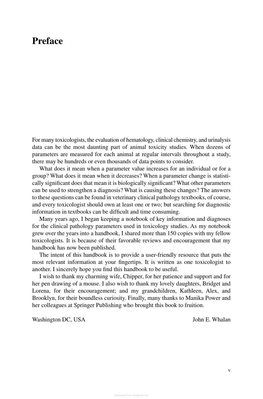 Preview page of A Toxicologist's Guide to Clinical Pathology in Animals
