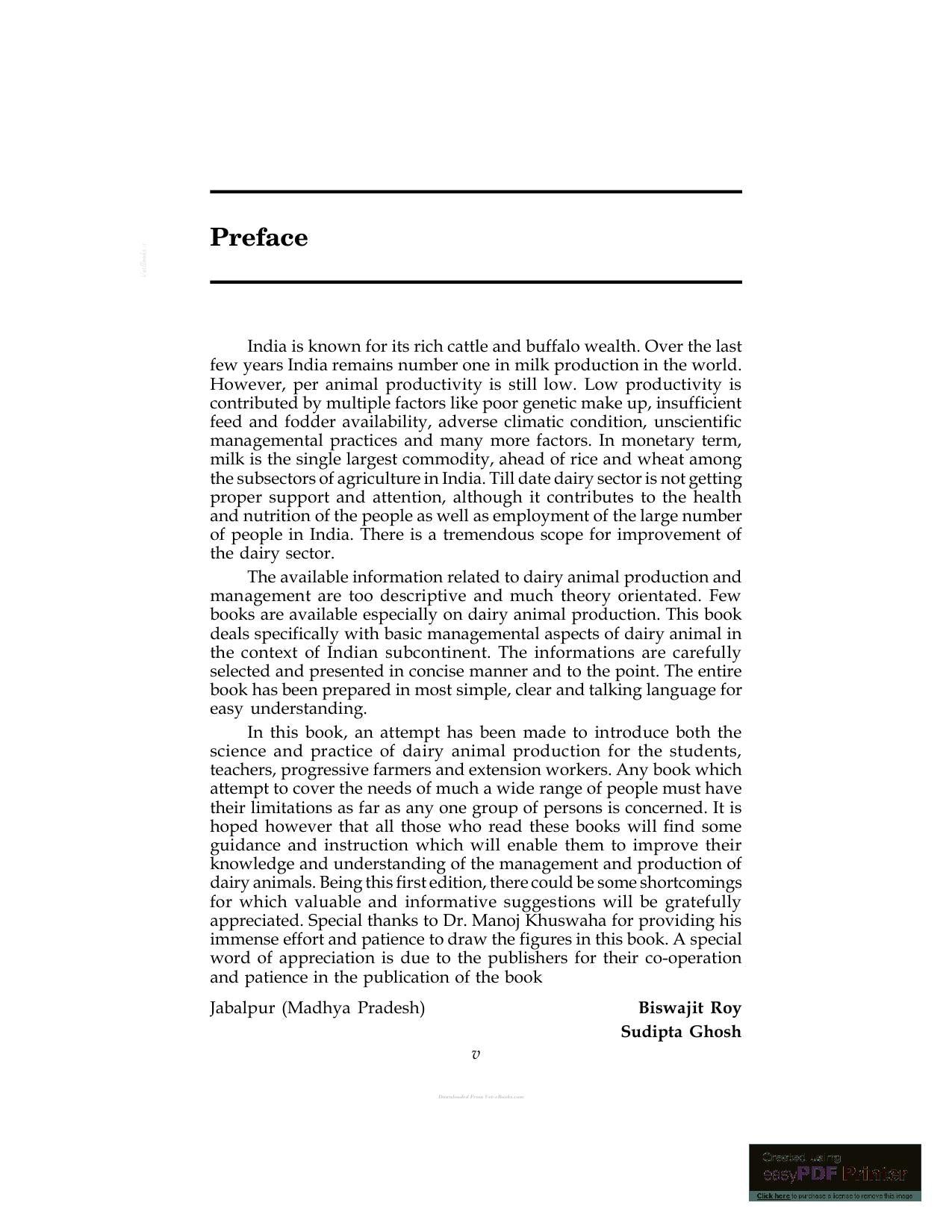 Dairy Animal Production