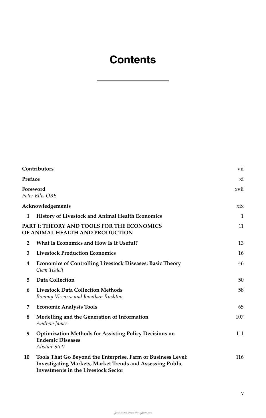 The Economics Of Animal Health And Production