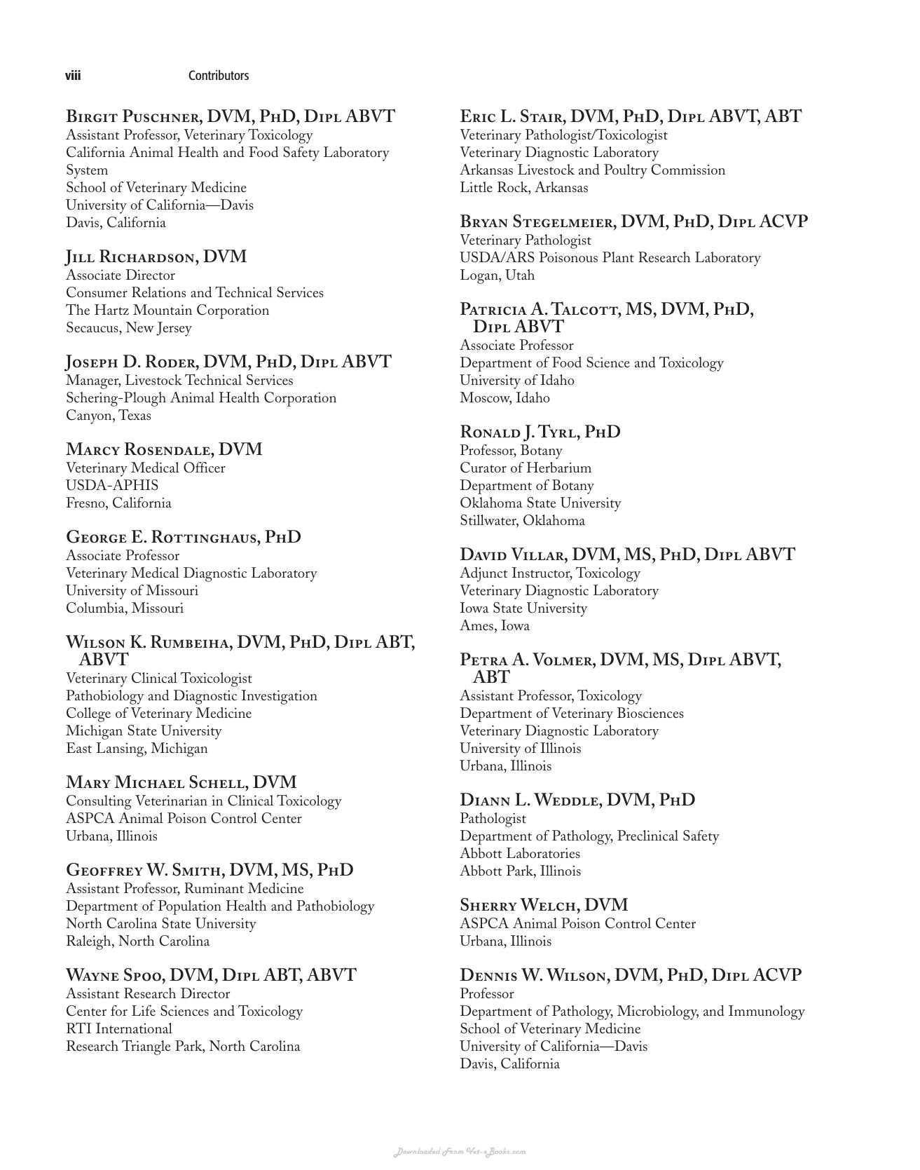 Clinical Veterinary Toxicology