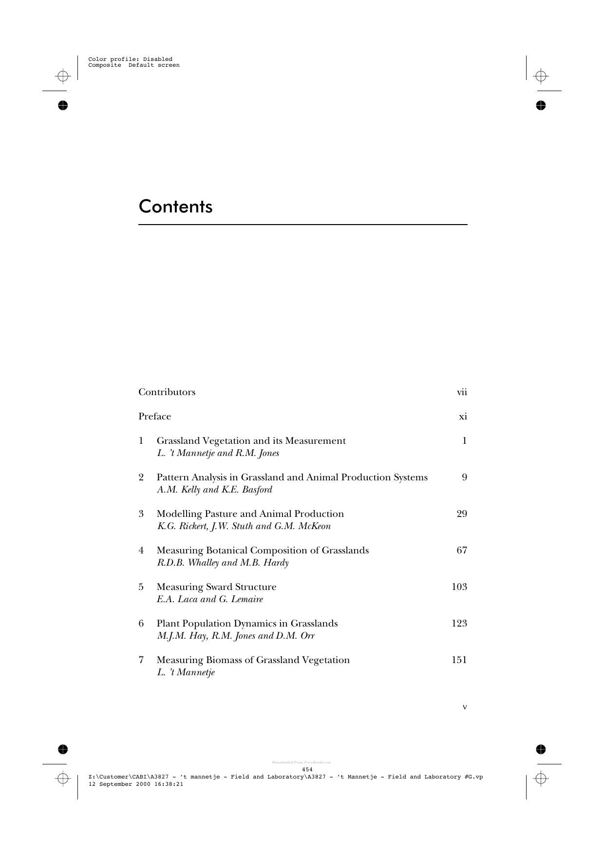 Field And Laboratory Methods For Grassland And Animal Production Research