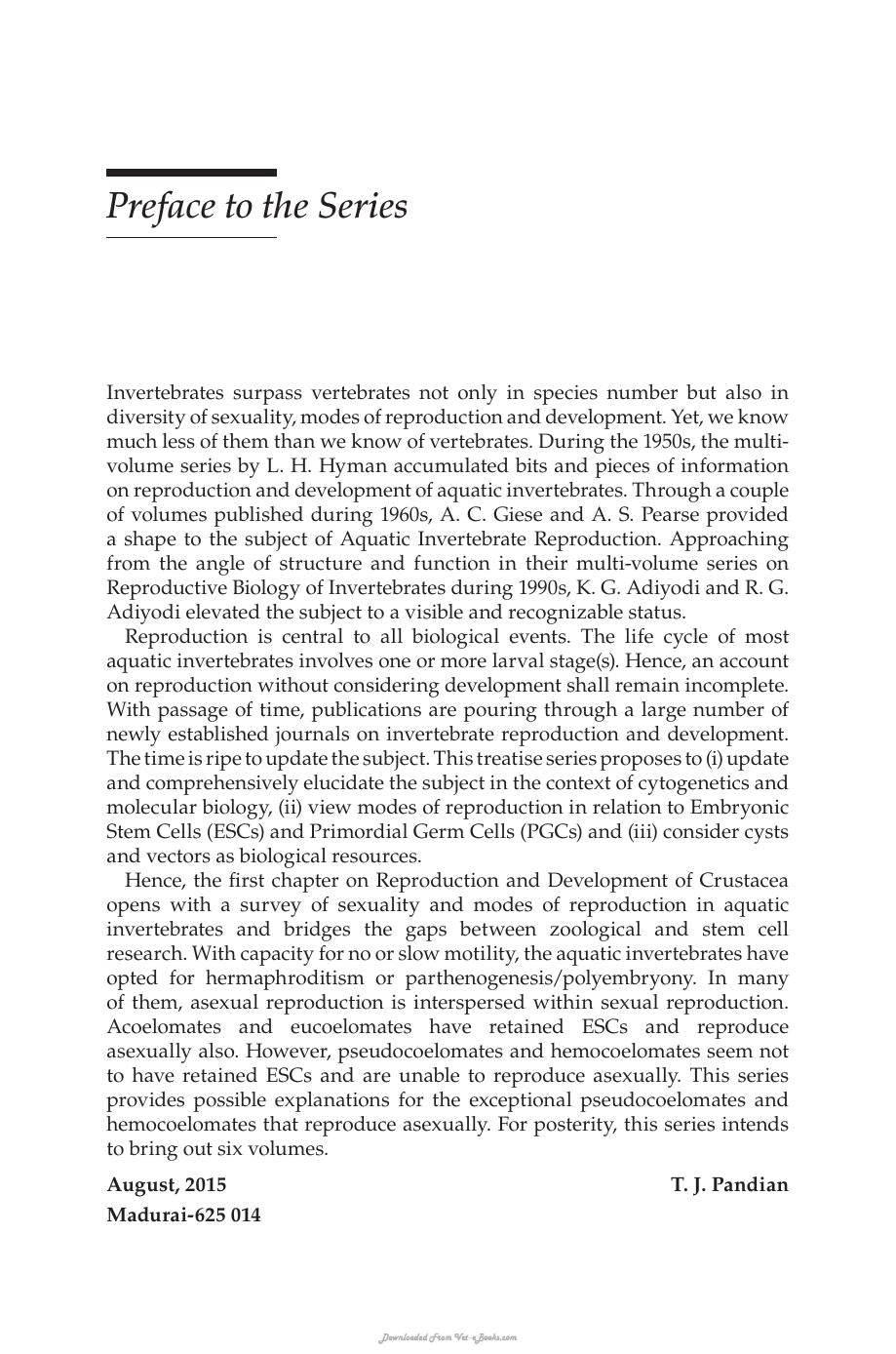 Reproduction And Development In Aquatic Invertebrates Vol 1 Reproduction And Development In Crustacea