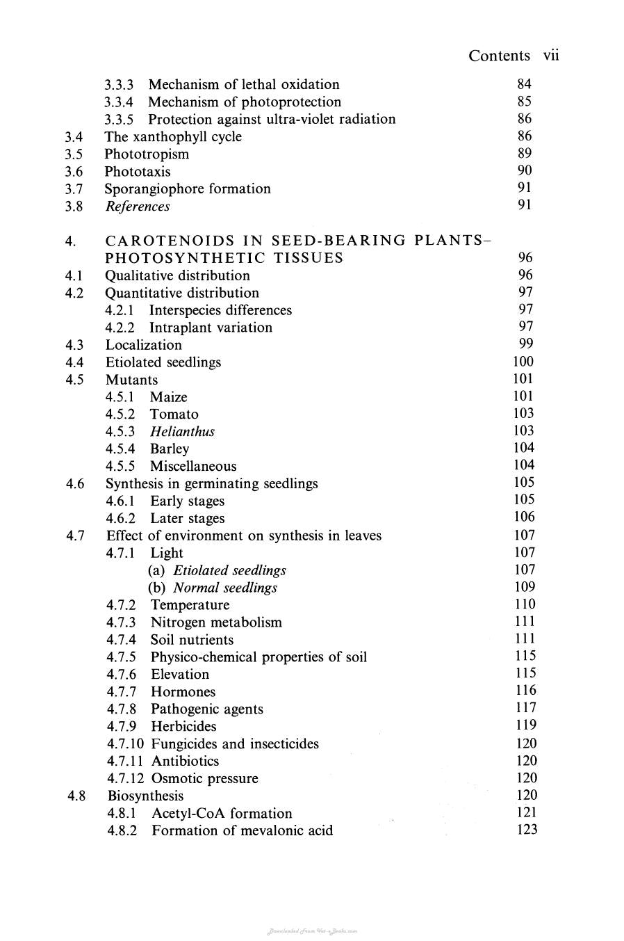 The Biochemistry Of The Carotenoids Volume I Plants