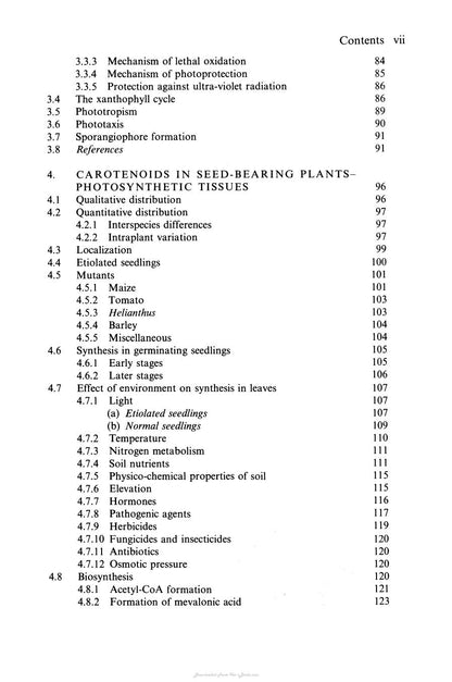 The Biochemistry of the Carotenoids Volume I Plants