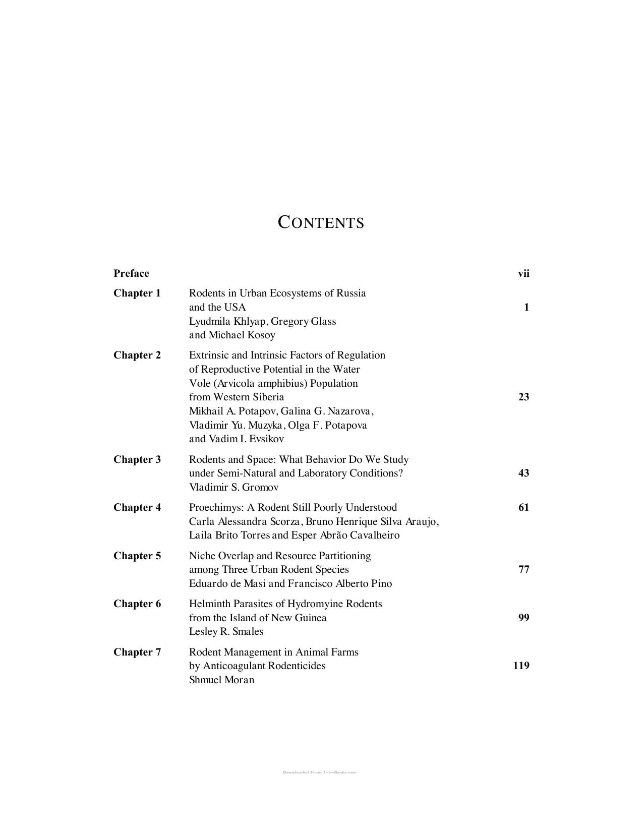 Rodents Habitat Pathology And Environmental Impact