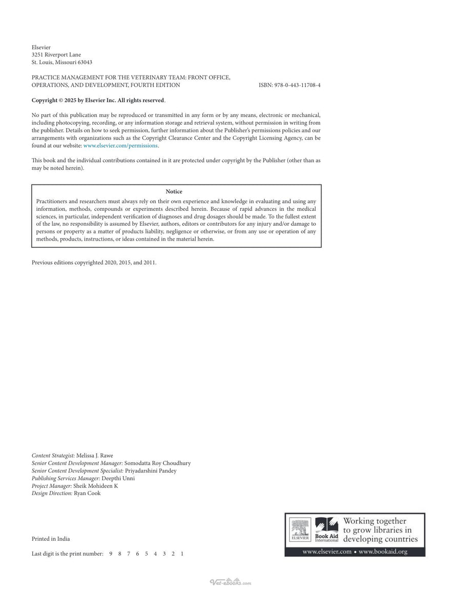 Preview page of Practice Management for the Veterinary Team 4th Edition