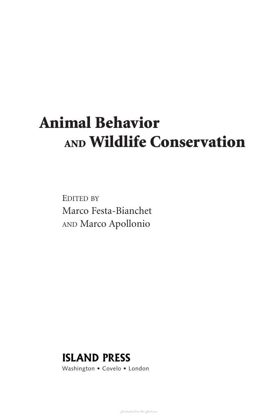 Animal Behavior and Wildlife Conservation