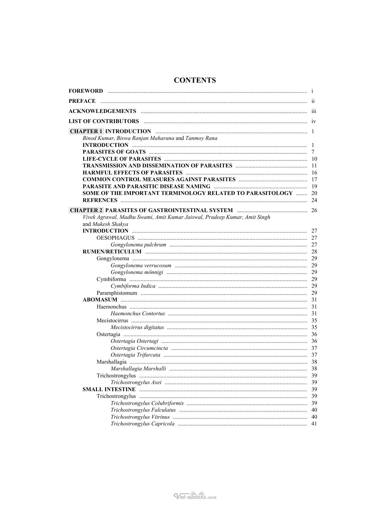 Parasitic Diseases Of Goats
