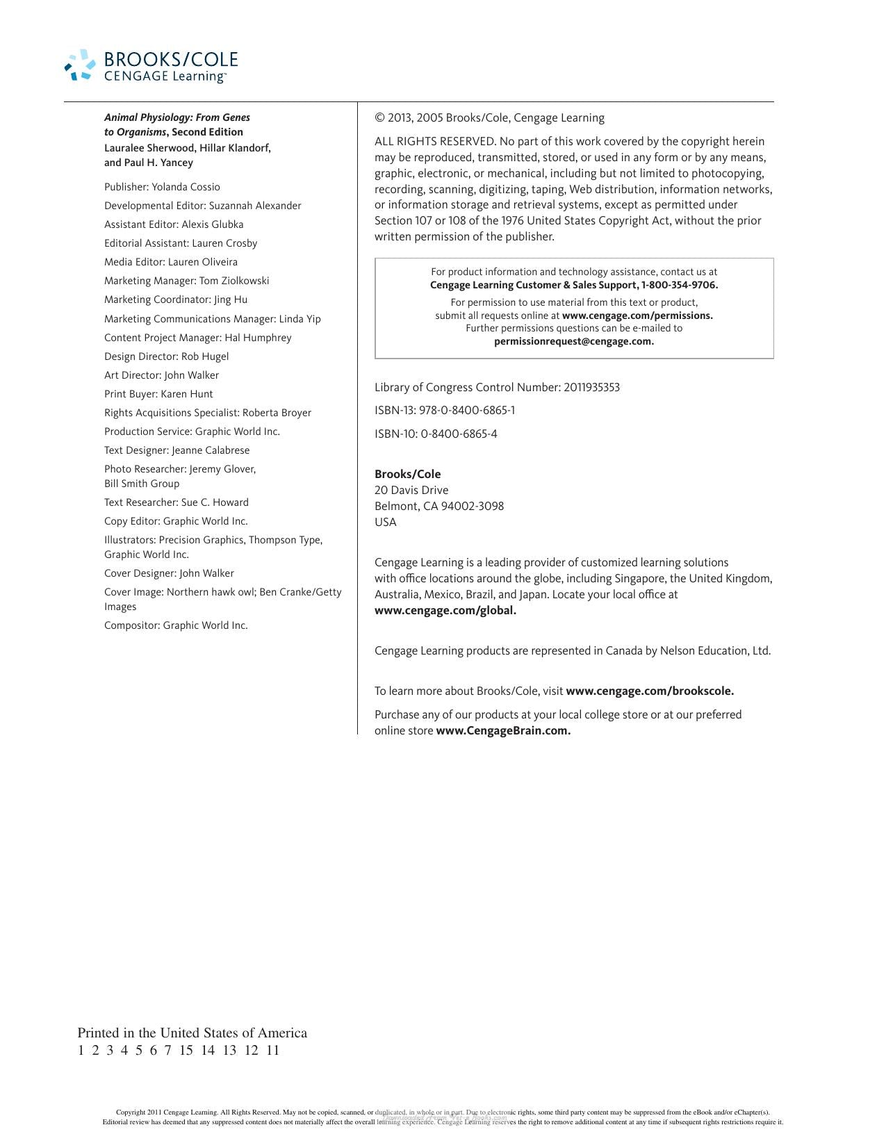 Animal Physiology From Genes To Organisms 2Nd Edition