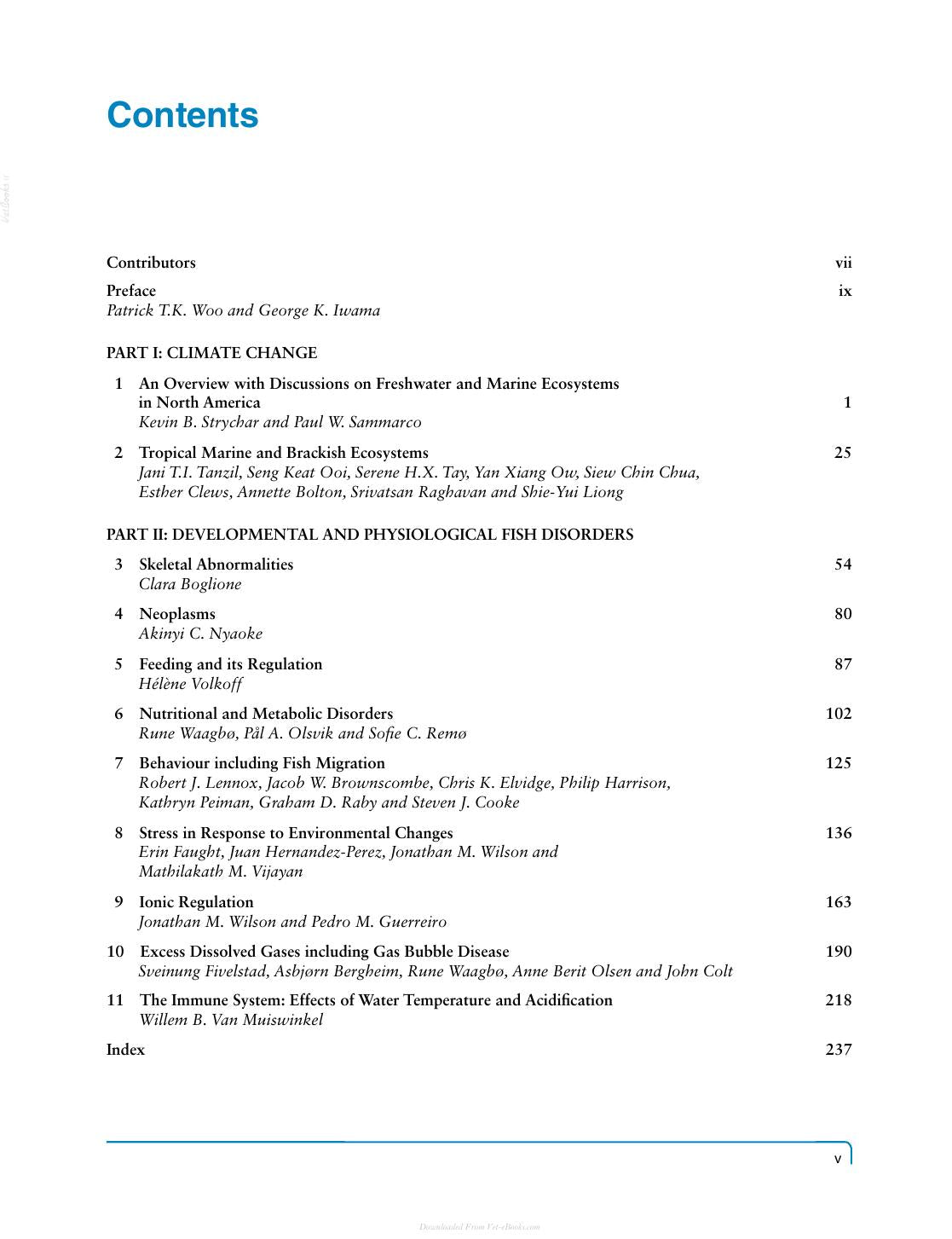Climate Change And Non Infectious Fish Disorders