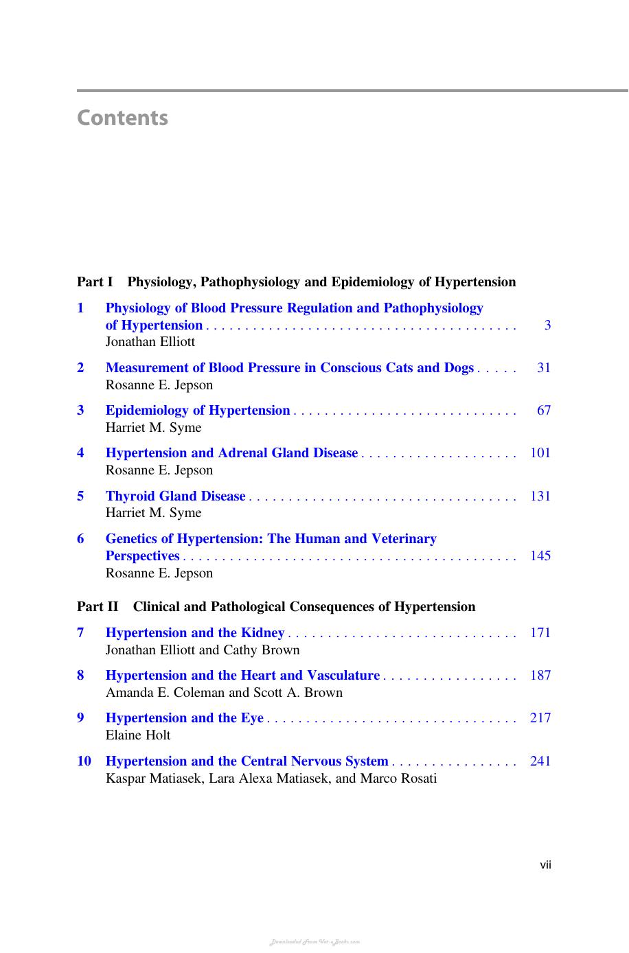 Hypertension In The Dog And Cat