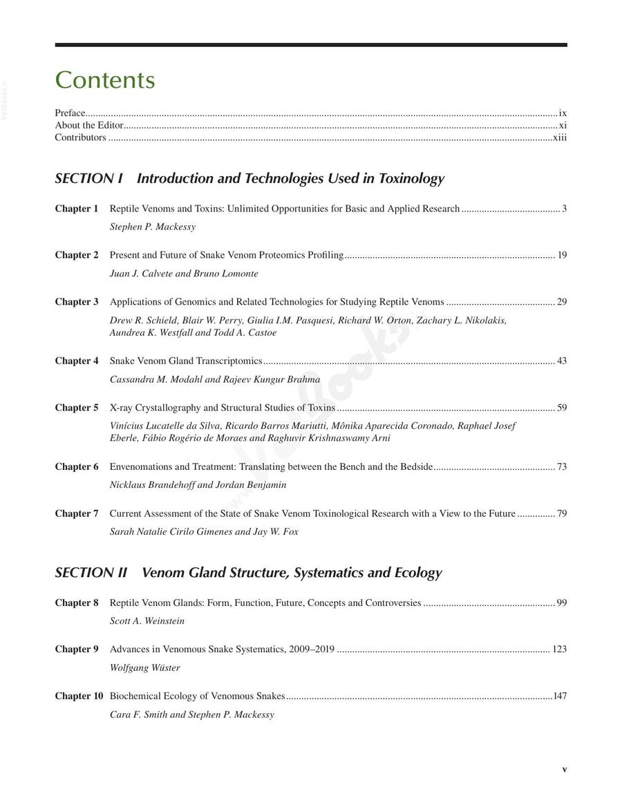 Preview page of Handbook of Venoms and Toxins of Reptiles 2nd Edition