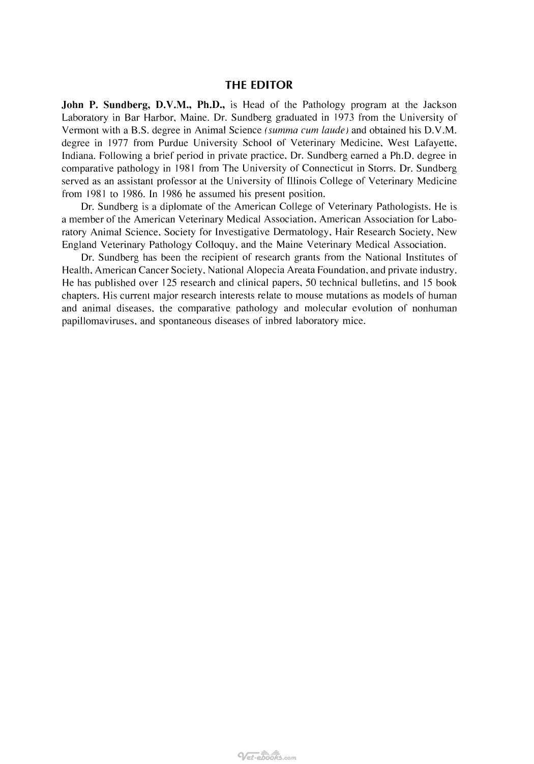 Handbook Of Mouse Mutations With Skin And Hair Abnormalities