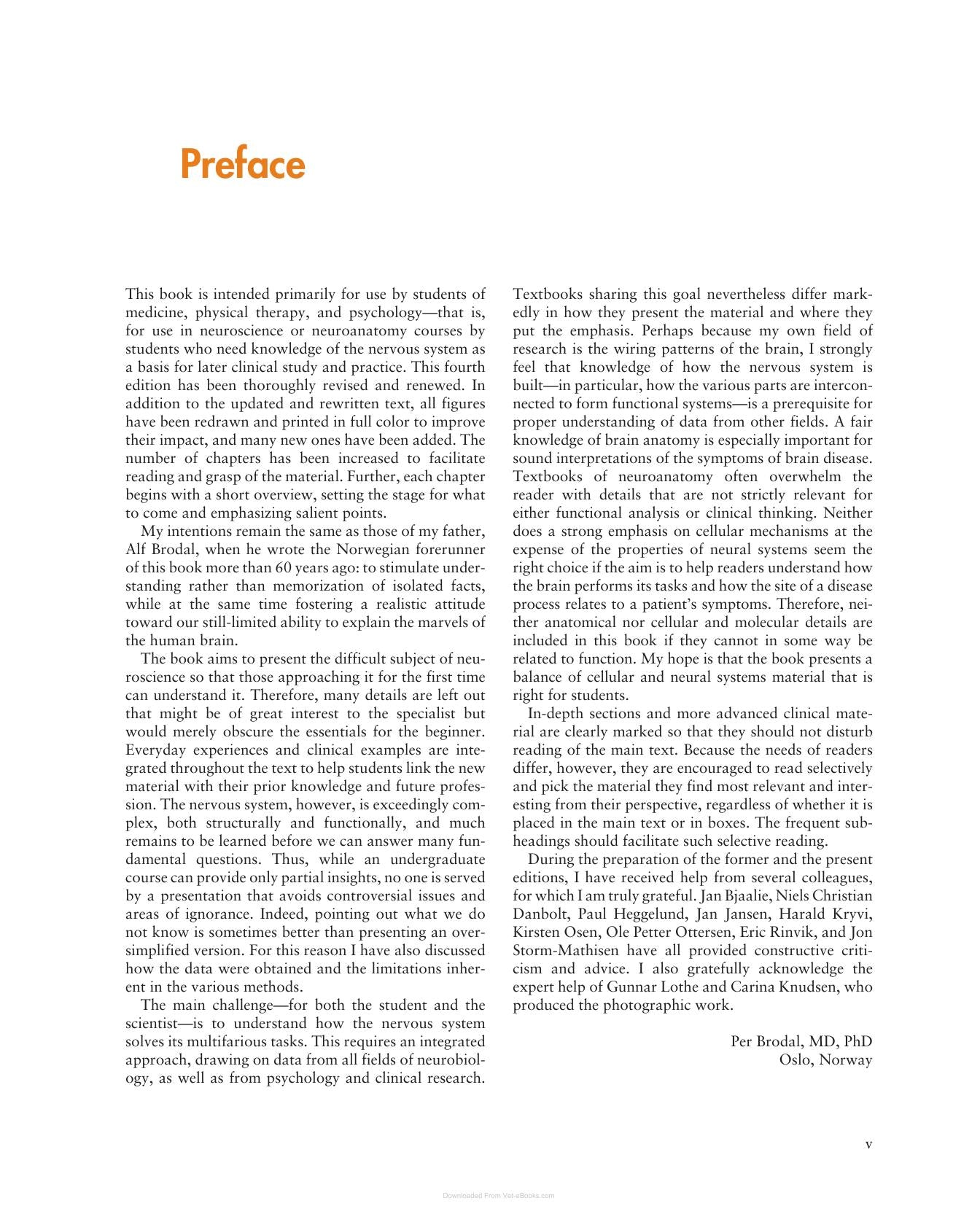 The Central Nervous System Structure And Function 4Th Edition