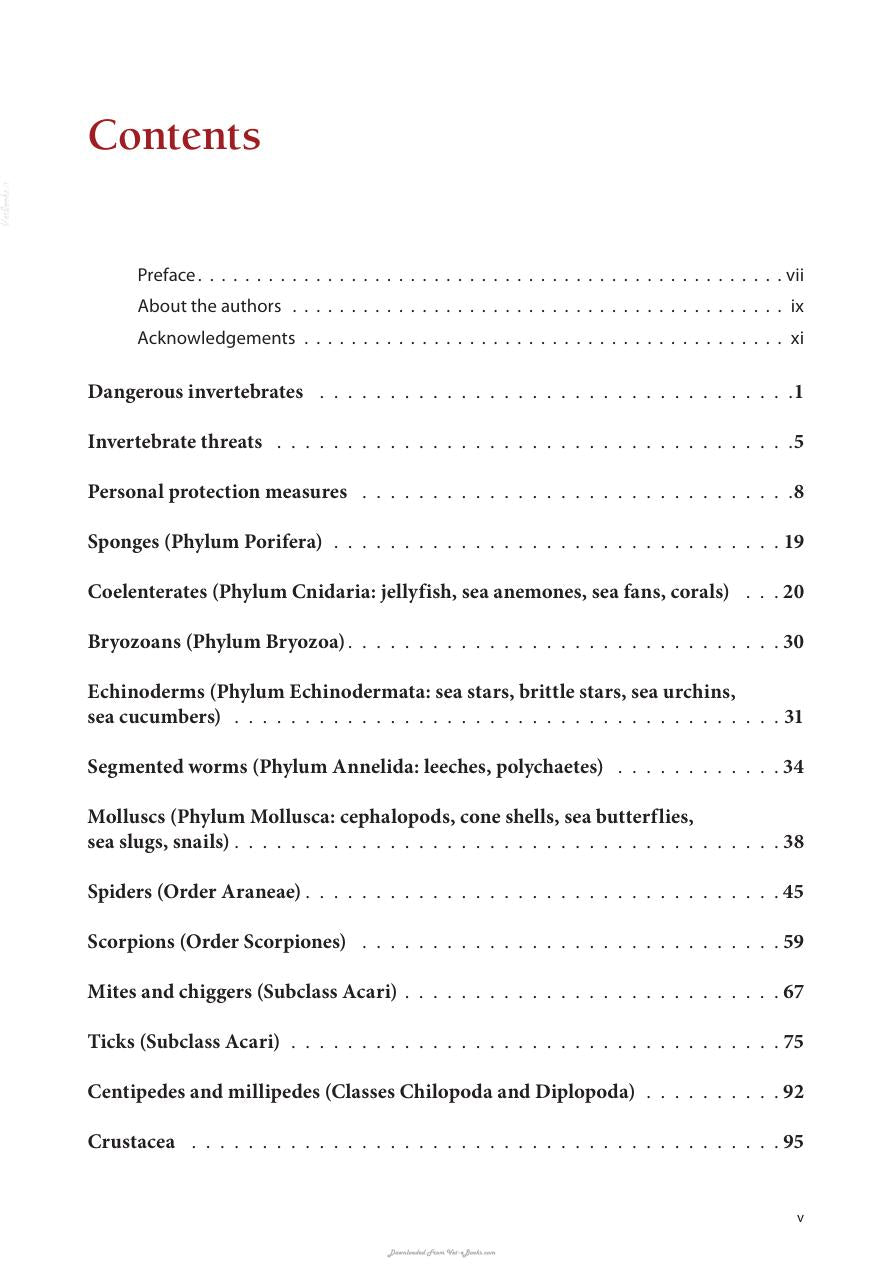Guide To Venomous And Medically Important Invertebrates