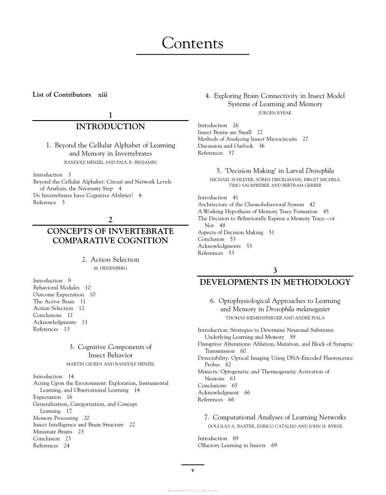 Invertebrate Learning And Memory