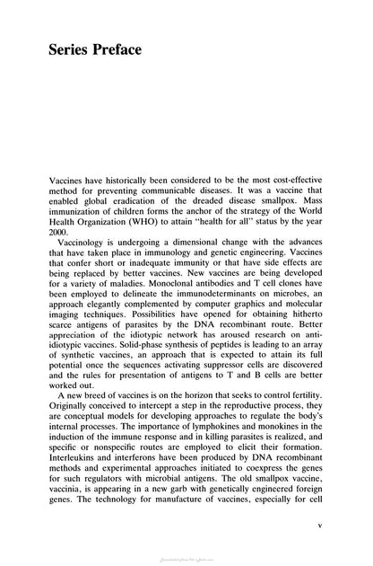 Progress in Vaccinology Volume 4 Veterinary Vaccines