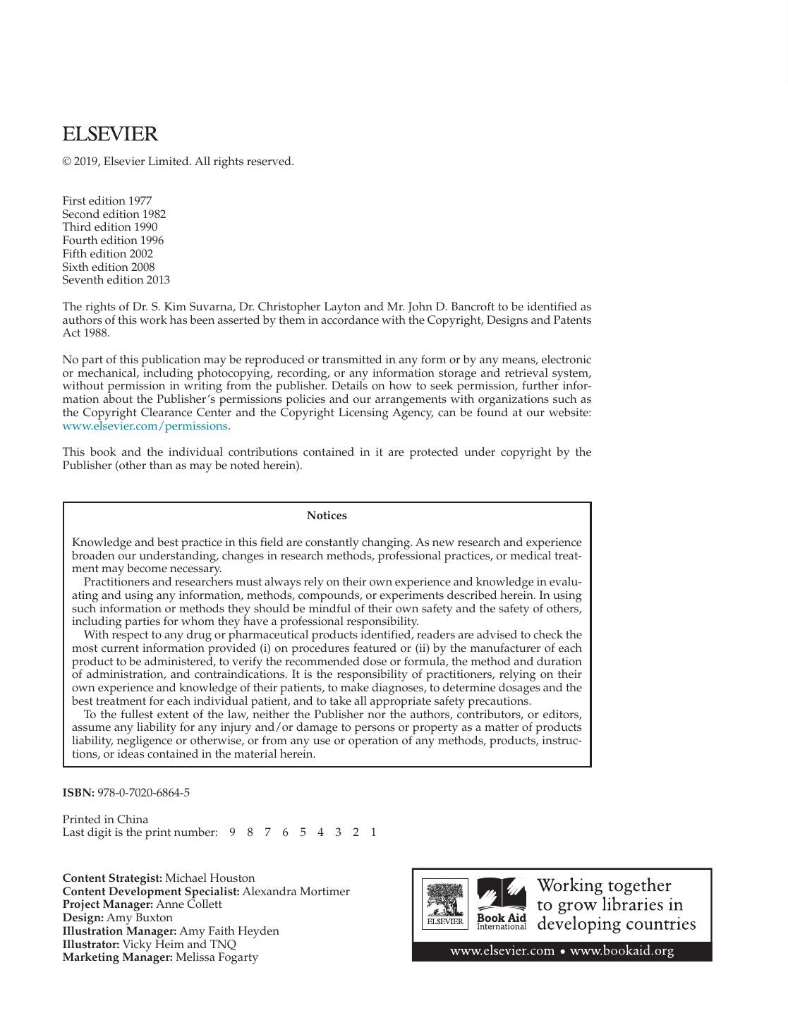 Bancrofts Theory And Practice Of Histological Techniques
