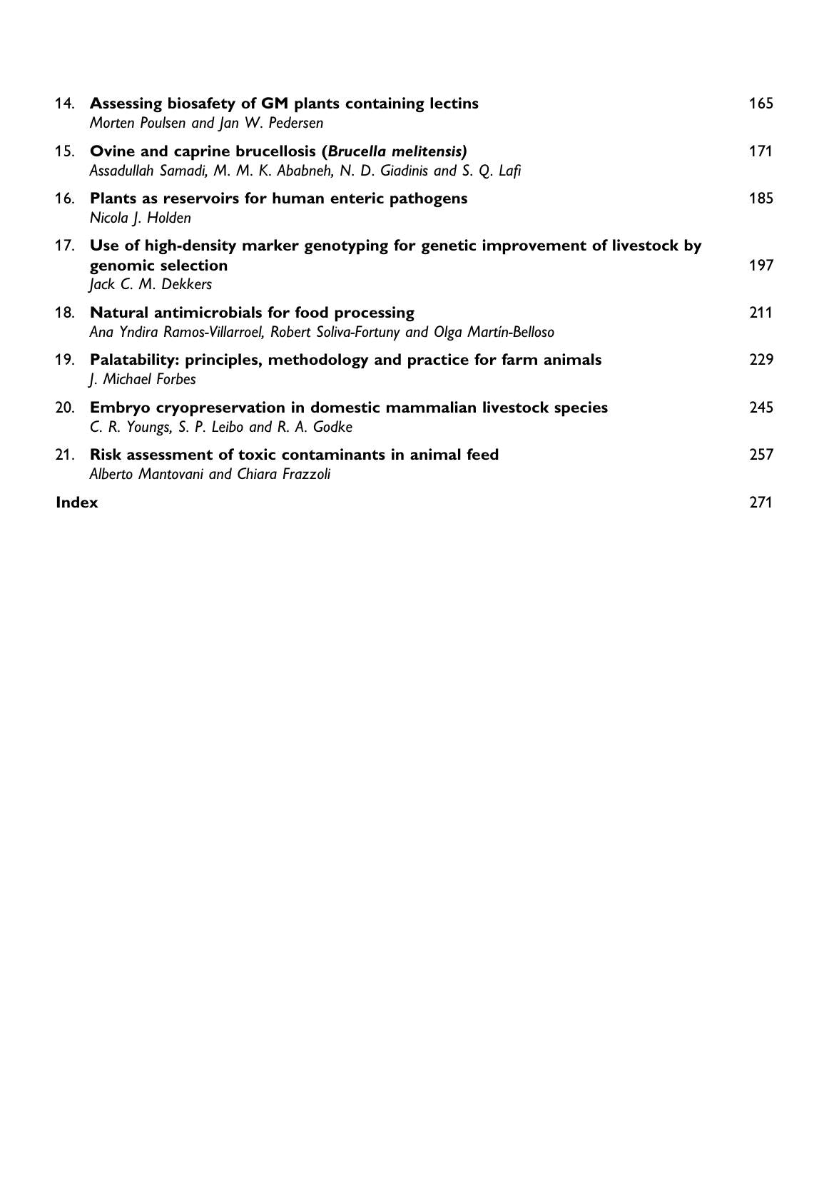 Animal Science Reviews 2010