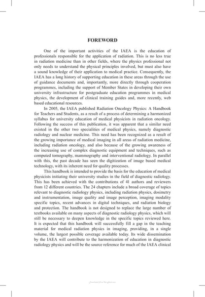 Diagnostic Radiology Physics a Handbook for Teachers and Students